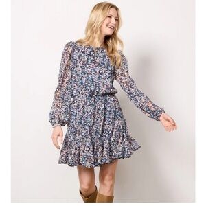 Evereve • Isla Dress Blue Small NWT